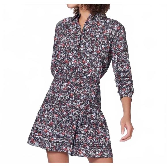 NEW VERONICA BEARD rory floral silk mini dress in multi